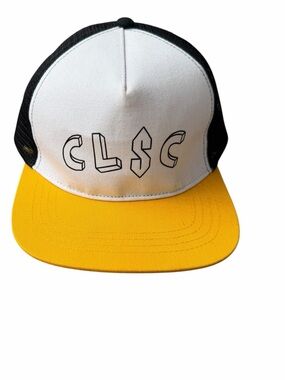 CLSC Trucker Hat Black White Yellow Snapback Mesh Streetwear Cap